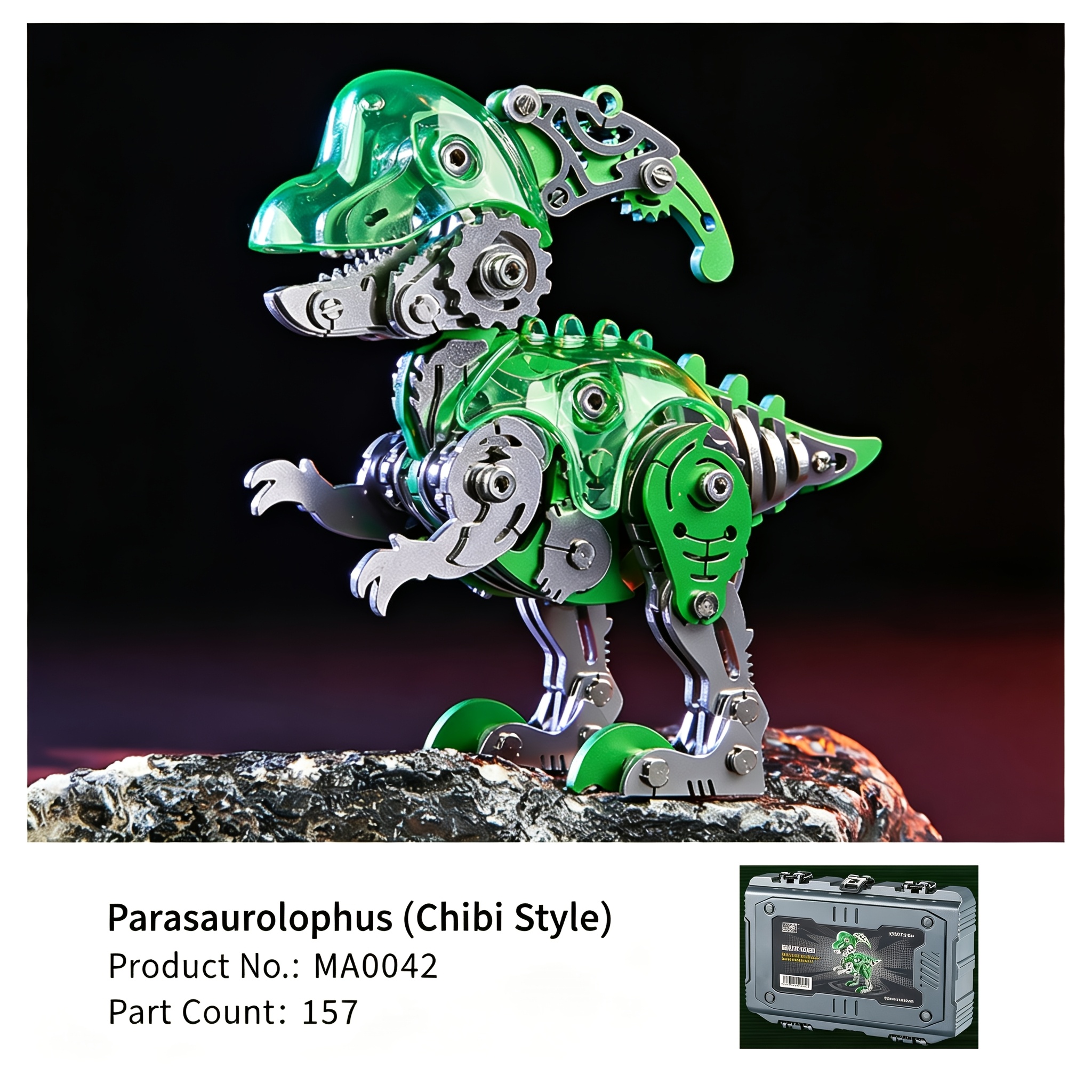 Q-Version Dinosaur 3D Metal Stainless Steel Puzzle Model